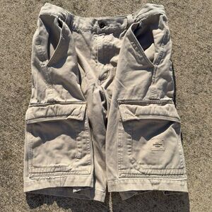 Lee Dungarees Beige Cargo Shorts Mens 32 Utility Pocket Khaki Workwear Shorts